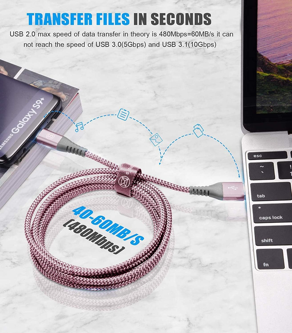 sweguard USB Type C Charger Cable [3-Pack,10ft+6.6ft+3.3ft] iPhone 16 Charger Nylon Braided Cord for iPhone 16 15 Pro Max Plus Samsung Galaxy S24 S23 S22 S21 S20 S10 Note 20 10 A54 Pixel LG Moto PS5