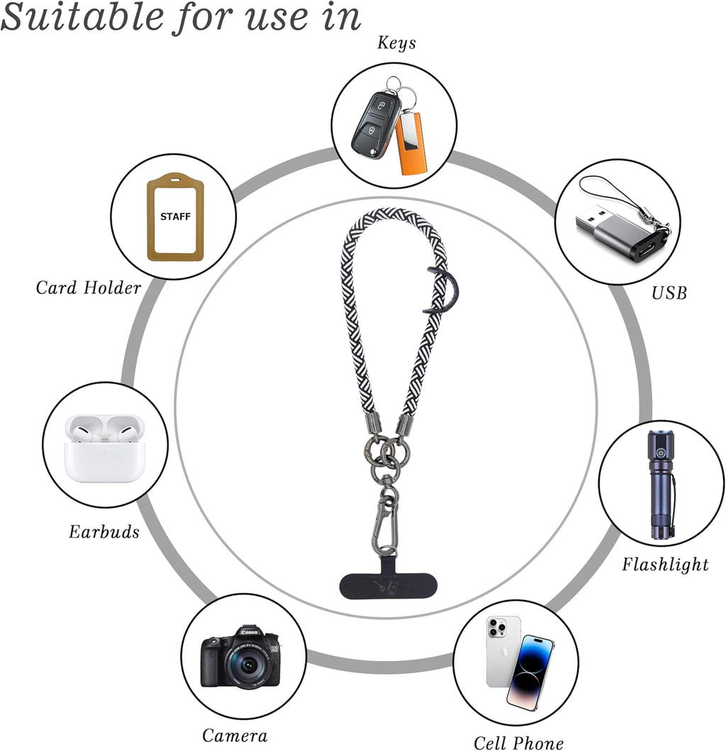Cell Phone Wrist Strap Phone Lanyard Wrist Phone Wristlet Lanyard Hand Wristlet Strap (Zebra Black)