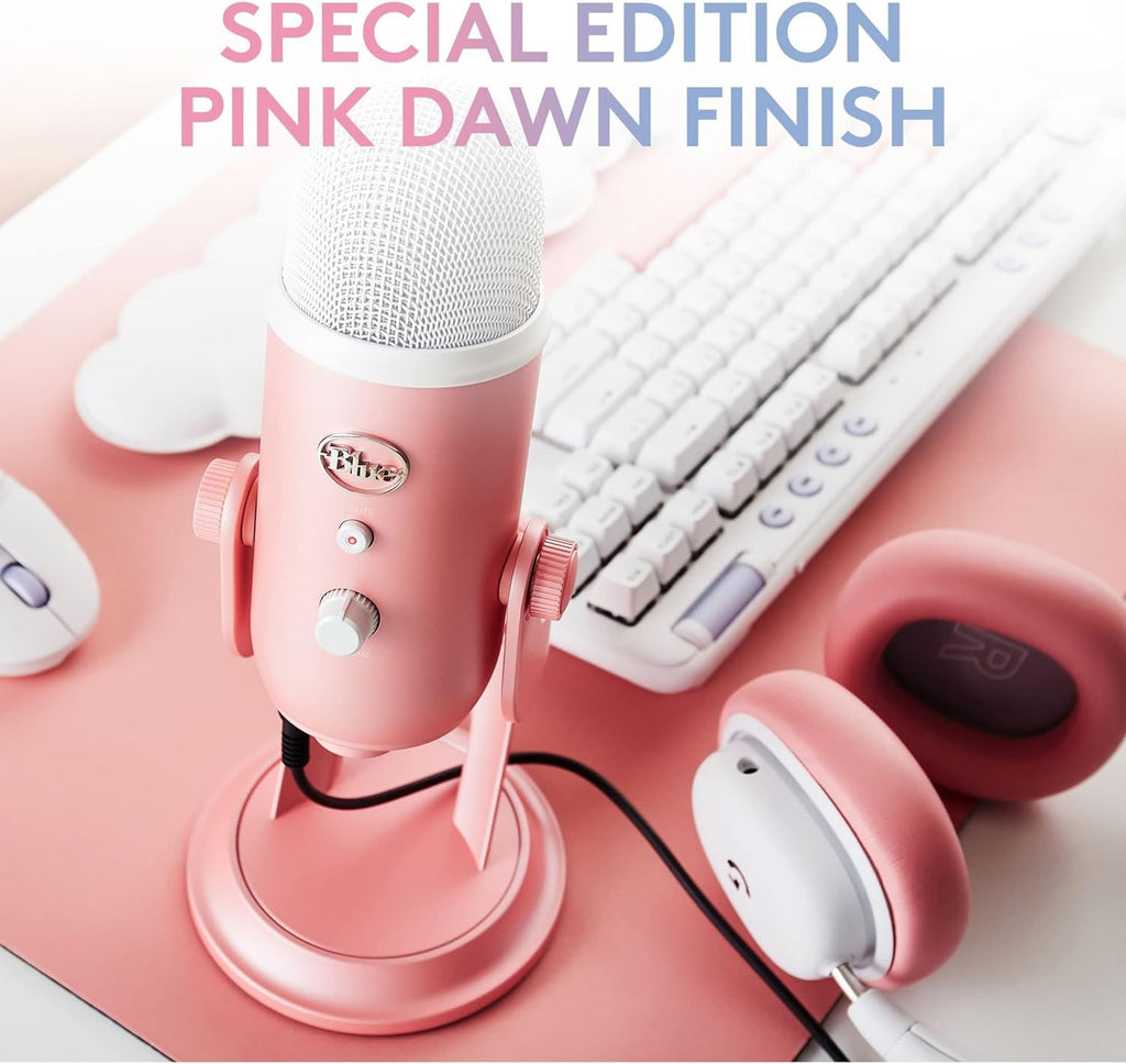 Logitech for Creators Blue Microphones Yeti USB Microphone (Pink Dawn) Aurora Collection
