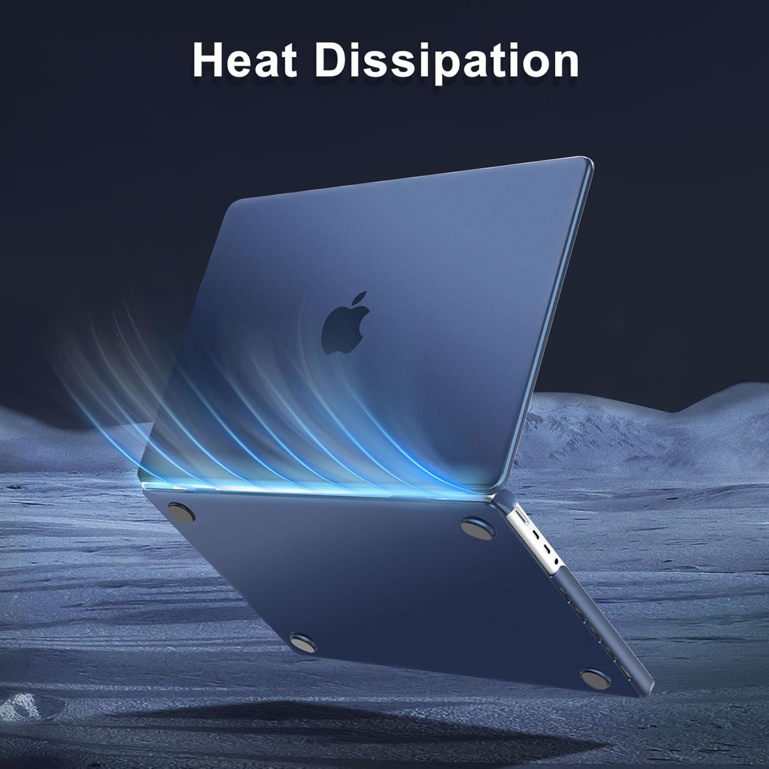 MOSISO Compatible with MacBook Pro 16 inch Case 2025 2024 2023 2022 2021 M4 M3 M2 M1 A3403 A3186 A2991 A2780 A2485, Natural Original Color Hard Case&Keyboard Cover&Screen Film&Type C, Midnight Blue