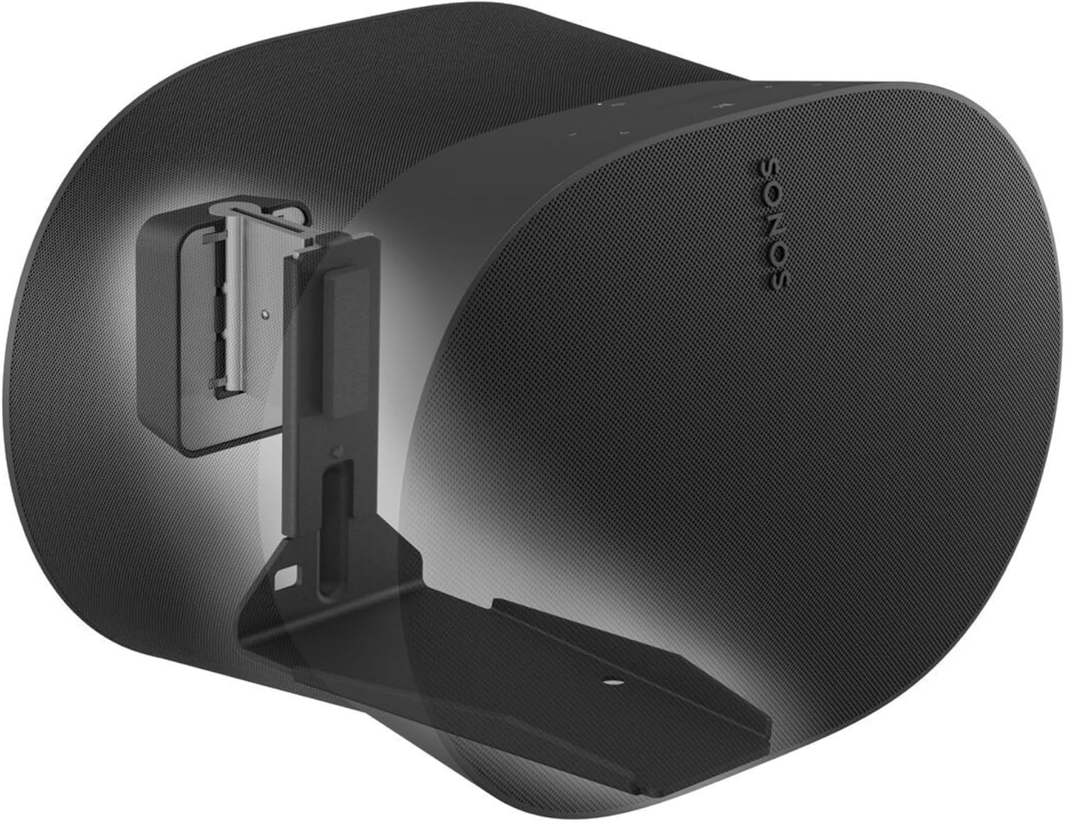 Vogel's SWM 4131 Speaker Wall Bracket for Sonos ERA 300, Max. 11 lbs (5 kg), Tiltable -30º/+30º, Swivels up to 60º (Left/Right), Black, 1 Bracket