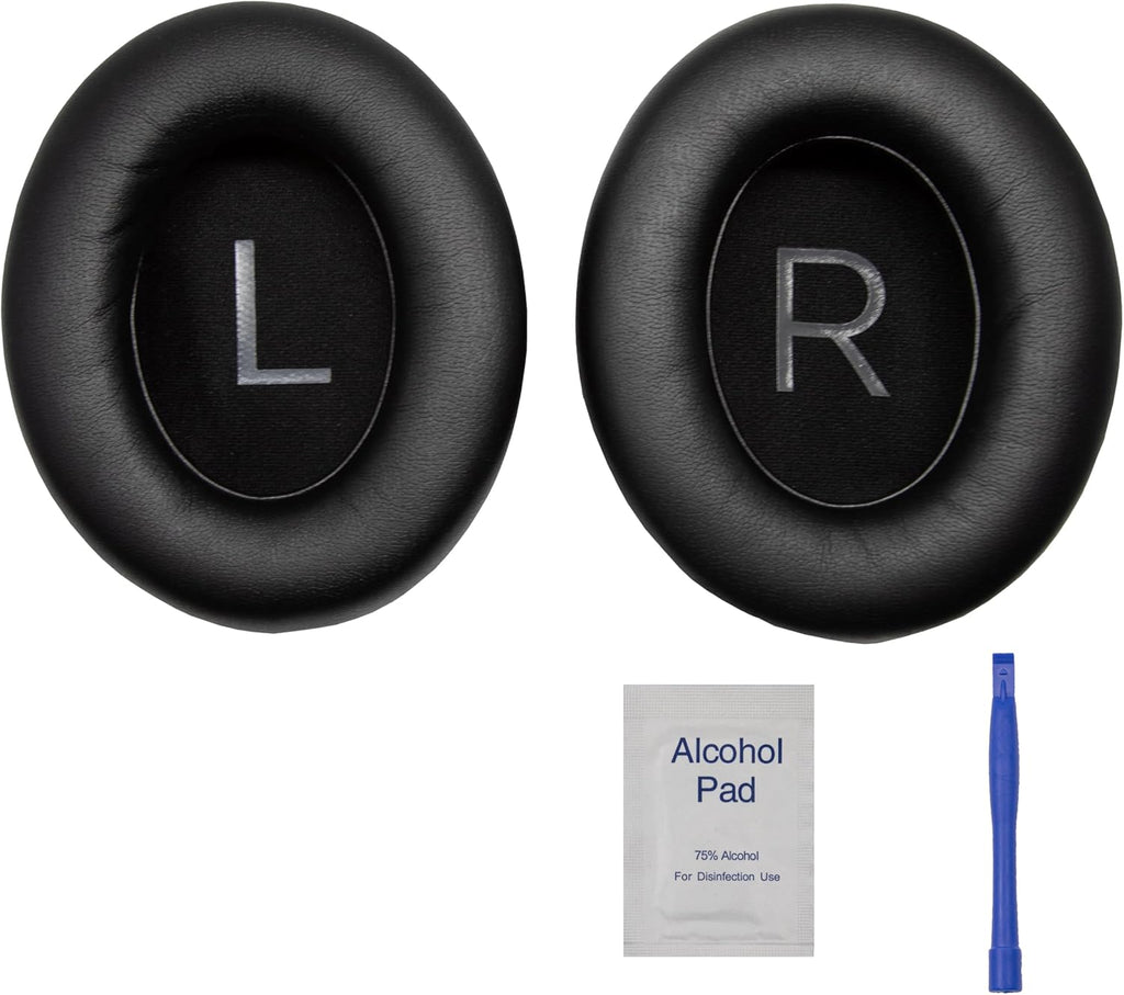 Replacement Ear Pads - Compatible with Bose QuietComfort 45 / SE Headphones, Soft Protein Leather,Premium Noise Cancelling Earpads, Durable & Comfortable Ear Cushions (QC 45-Black)