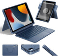 HOU Combo Keyboard Case for iPad 9th Generation (10.2", 2021)/8th Gen/7th Gen/iPad Air 3/Pro 10.5 Multi-Touch Trackpad,7 Color Backlight,Rotatable & Detachable,Portrait/Landscape Modes,Navy Blue