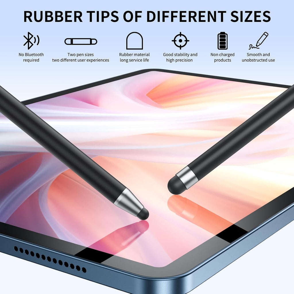 Stylus (10Pcs), Stylus Pen for Touchscreen, High Precision and Sensitivity Stylus Pen for iPad/iPhone/Samsung/Android Smartphone and Tablets, Compatible with All Capacitive Touch Screen (Black)