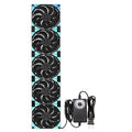 120mmx5 600mm Adjustable Computer PC Vent Fans 3V-12V Speed Controller for Flexible Arrange Rack Space Window Wall Cabinet Server Mining Rig Chicken Coop Exhaust Cooling