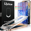 Uyiton Compatible with iPhone 16 Pro Screen Protector (Anti-Blue Light) - [Easy to Install] Shatterproof Full Coverage [Case Friendly] 9H Tempered Glass Screen Protector for iPhone 16 Pro, 2 Pack