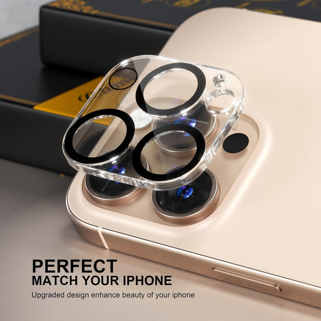 beuxece for 6 Pack iPhone 16 Pro/iPhone 16 Pro Max Camera Lens Protector [Drop Protection] [Case Friendly] [Easy Installation] 9H Tempered Glass Camera Screen Protector Cover Accessories, Clear