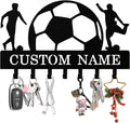 Personalized Football Key Holder Wall Mount, Custom Metal Key Rack Key Holder with Name, Deer Cabin Wall Keys Hanger with Hooks for Entryway, Front Door, Hallway, Kitchen, Living Room