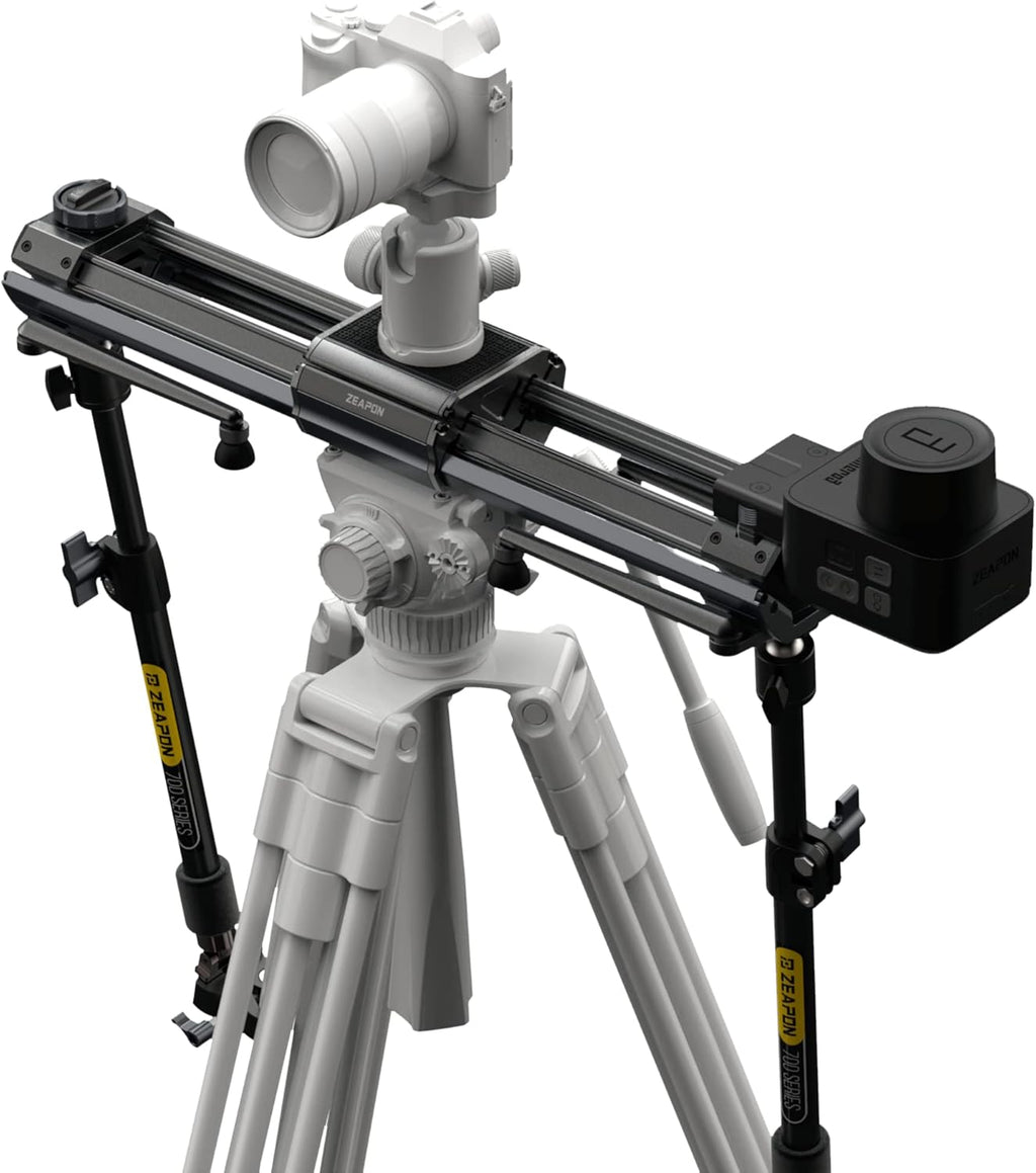 Zeapon Micro 3 E700 Double Distance Motorized Camera Slider, 30''/77cm Travel Distance, Compact Slider with carrying case, Motor Quick Switching, 10-26Lbs Payload and Adjustable Sliding Damping Design