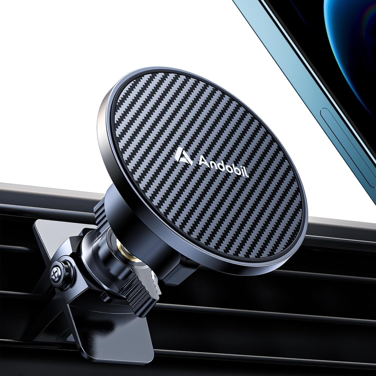 andobil Magnetic Phone Holder for Car Vent Suitable for iPhone 16/15/14 Grey