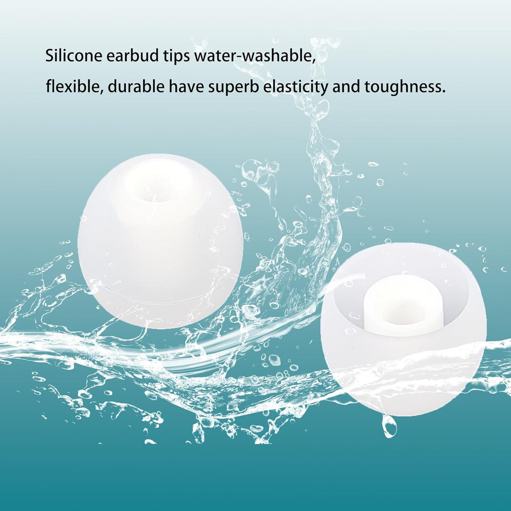 Replacement Earbud Tips Silicone Earbud Covers Fit Most in-Ear Earbuds(Inner Hole 3.8mm -5.1mm) Headphone Eartips Ear Bud Rubber Tips 9 Pairs S M L