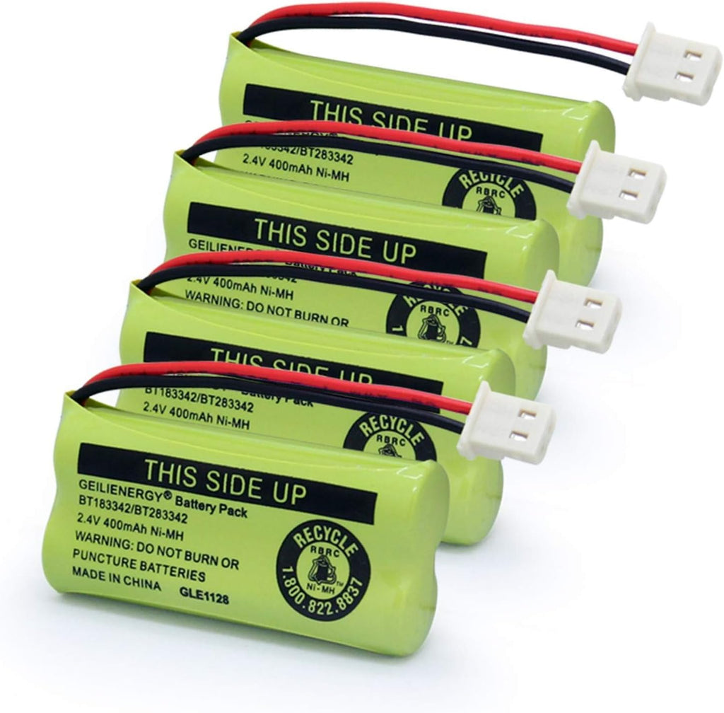 GEILIENERGY BT162342 BT262342 Battery Compatible with BT183342 BT283342 BT166342 BT266342 Vtech CS6114 CS6419 CS6719 with AT&T EL52300 CL80112 CS6719-2 Cordless Handsets (Pack of 4)
