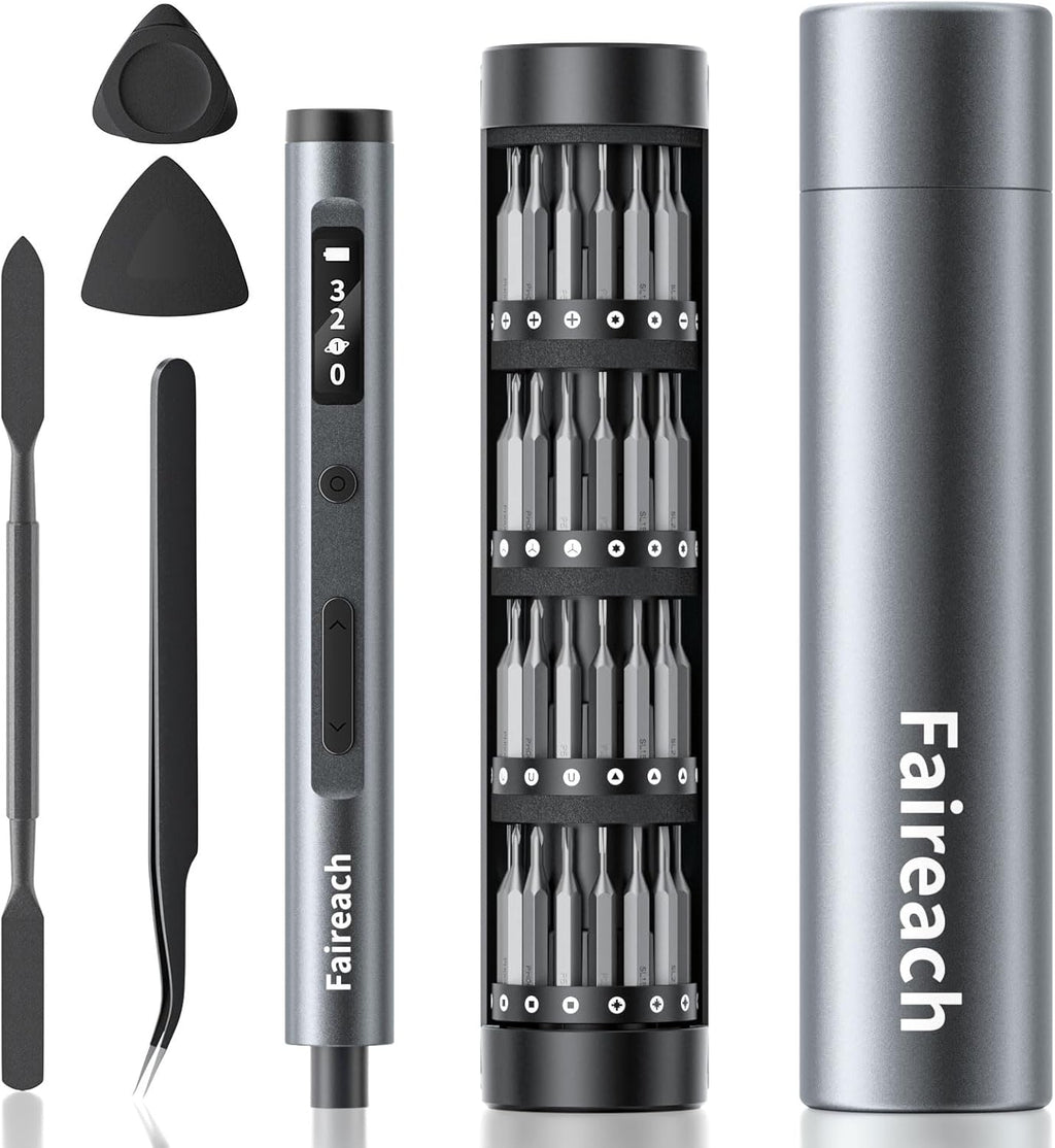 65-IN-1 Mini Electric Screwdriver Cordless, Precision Screwdriver Magnetic Bits Set with Case, 3 Torques Settings, LED lights, Portable Repair Tool Kit for Electronics Phone Watch