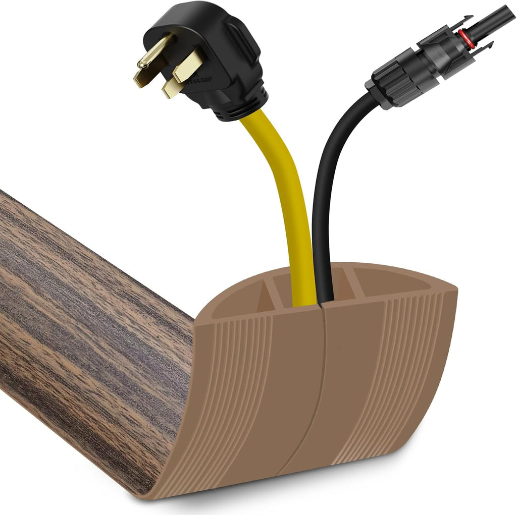 Floor Cord Cover 3.3FT Cord Covers for Wires on Floor Protect Wires & Prevent Trip Hazards, Easy to Cut for Home, Office, School, Concerts, Cavity W0.6in x H0.32in