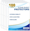 100 Pack Clear Sheet Protectors, 8.5 x 11 inch Page Protectors by Unknown