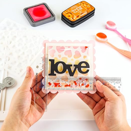 10PCS 6 Inches/15cm Acrylic Clear T-Square Ruler, Inches and Metric, T Square - Image 3