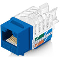 Everest 45° Angled RJ45 Cat6A Keystone Jacks 20-Pack in Blue - Slim Profile Female RJ45 Connectors - Cat 6A Keystone Jack - Compatible with 45° Angled Speed Termination Tool - 45Term (B0BL3GS7ZY)