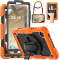 HXCASEAC Case for Samsung Galaxy Tab A9 8.7 Inch, Protective with Screen Protector/Hand Strap/Pen Holder, Sturdy Shockproof for Samsung A9 Tablet Case SM-X110 SM-X115 SM-X117 - Orange