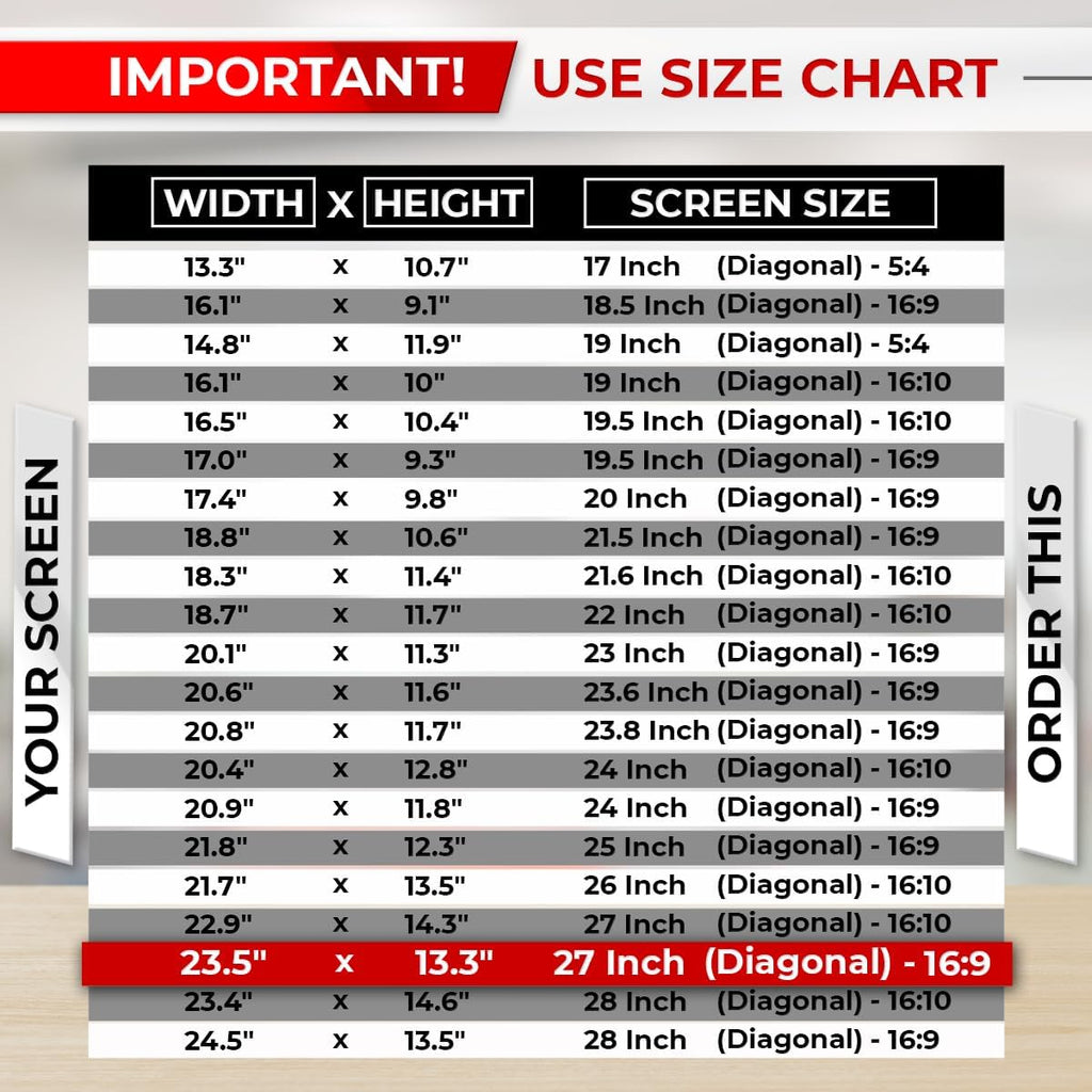 27 Inch 16:9 Computer Privacy Screen Filter for Monitor - Privacy Shield and Anti-Glare Protector