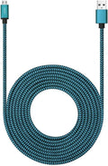 RoFI Micro USB Cable 15ft with 3A Fast Charging Extra Long and Extremely Durable Nylon Braided Charger Cord for Galaxy S7/S6/J8/J7 Note 5,Kindle,LG,PS4,Camera,Xbox One and More (Blue)
