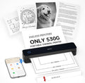 iDPRT Portable Printer Wireless for Travel, Inkless Bluetooth Thermal Printers for Home,Office,Vehicles203DPI,Supports 8.5" x 11" US Letter&A4 A5 Size,Compatible with Android and iOS Phones&PC