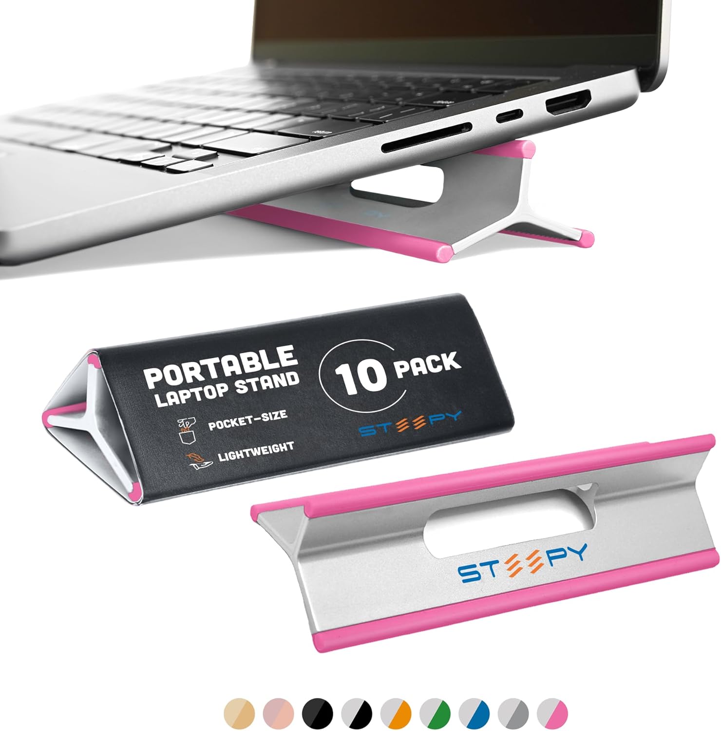 Steepy Adjustable Laptop Stand 3 Heights Laptop Riser for Desk