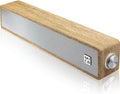 MICA Computer Speakers, Wired Computer Sound Bar, Wooden Mini Soundbar, USB Powered PC Speakers 3.5mm AUX & PC Input (Yellow)