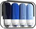 Travel Bottles for Toiletries, Tsa Approved 2oz Travel size Bottles, BPA Free Leak Proof Travels Toiletry Containers, Traveler Accessories with Toiletry Bag for Shampoo Liquid (4 Pack)