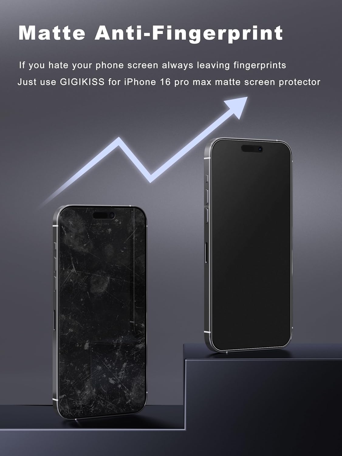 2 Pack for iPhone 16 Pro Max Matte Screen Protector 6.9 inch, Anti Fingerprint Anti Glare Screen Protector Tempered Glass Easy Installation
