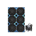 120mmx6 720mm Adjustable Computer PC Vent Fans 3V-12V Speed Controller for Flexible Arrange Cabinet Rack Space Window Wall Server Mining Rig Chicken Coop Exhaust Cooling