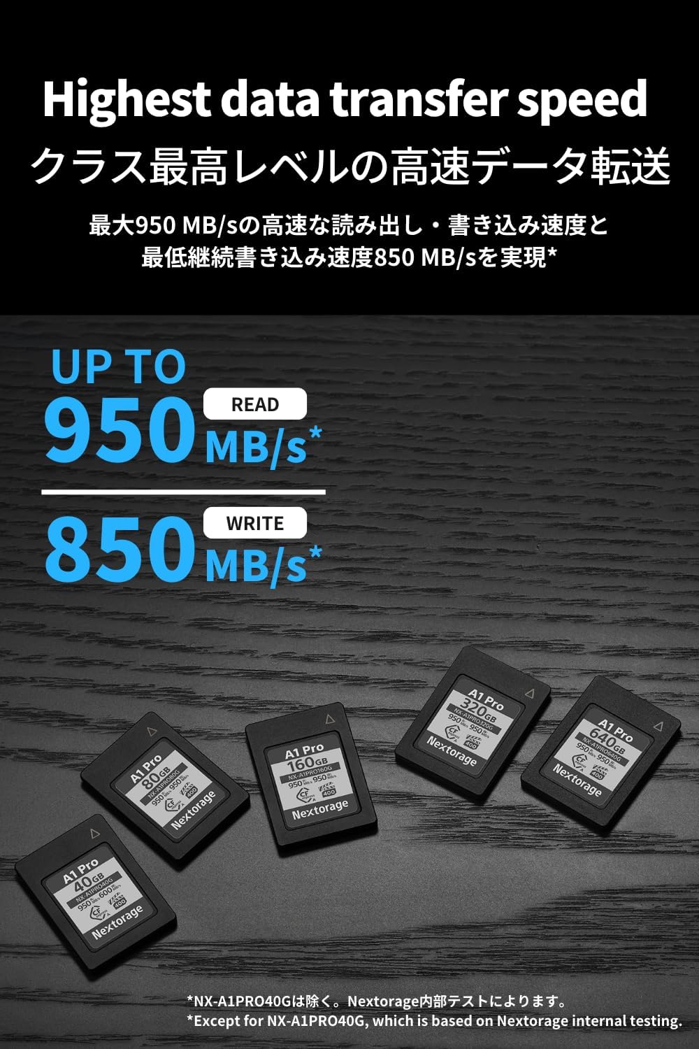 Nextorage Japan CFexpress Type A Card NX-A1PRO 640GB VPG 400 Urtla Fast Read 950MB/s Write 950MB/s