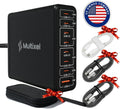 Upgraded 240W 8 Ports GaN Charger with Travel Case, USB C Charging Hub, Multi USB C Charger Station for MacBook Pro/Air/iPad Pro/iPhone/Samsung Galaxy Note