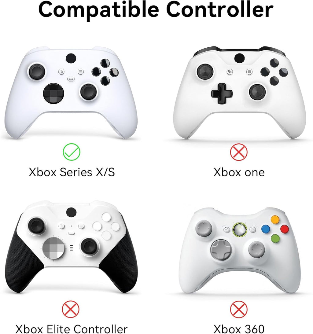 GeekShare Cat Paw Controller Skin Grips Set Anti-Slip Silicone Protective Cover Skin Case Compatible with Xbox Series X Controller with 2 Thumb Grip Caps and 1 Sticker (Blue)