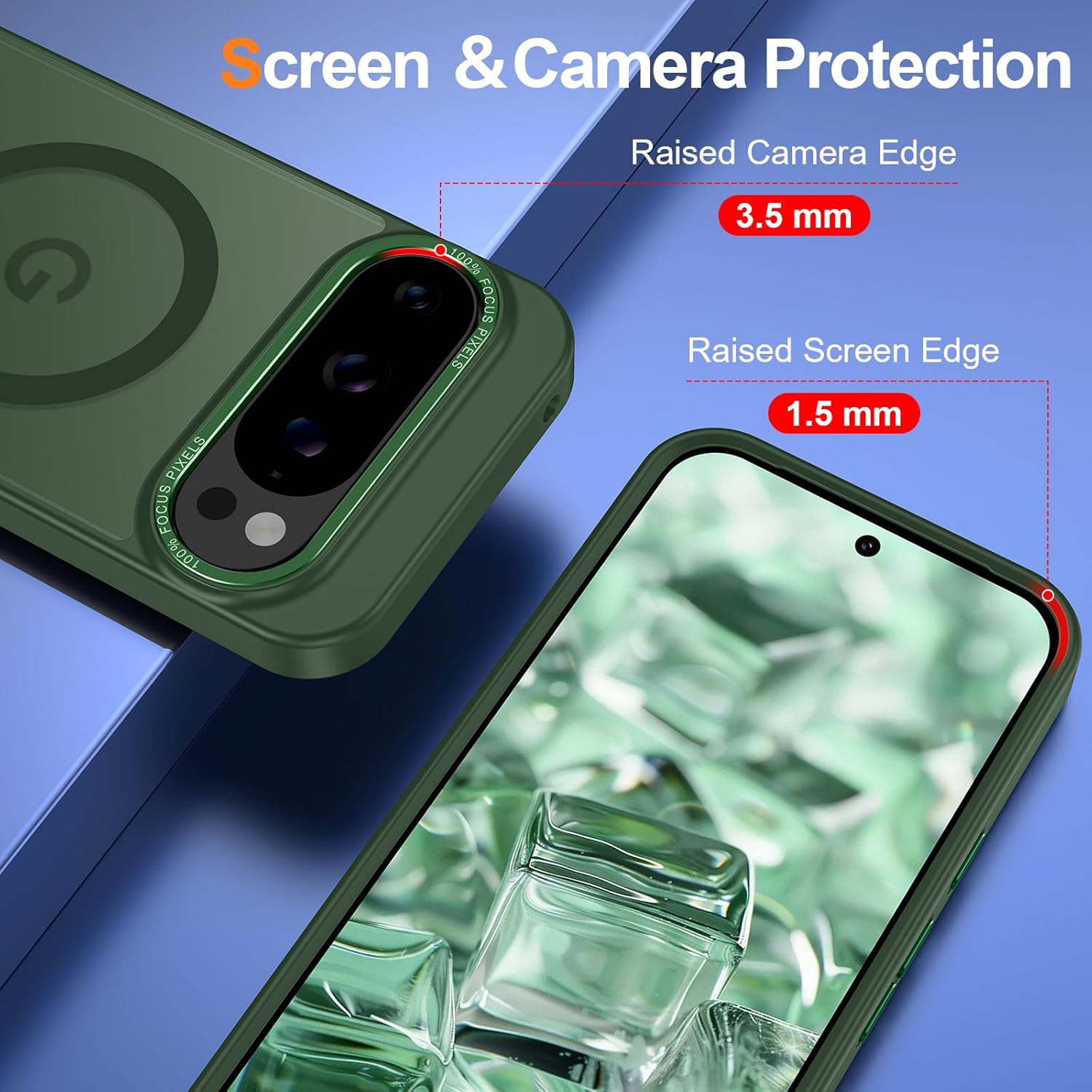 Magnetic for Google Pixel 10 Pro XL Case, [Military Grade Drop Protection] [Compatible with MagSafe] Shockproof Slim Translucent Matte Anti-Slip for Women Girls Men Case, Forest Green