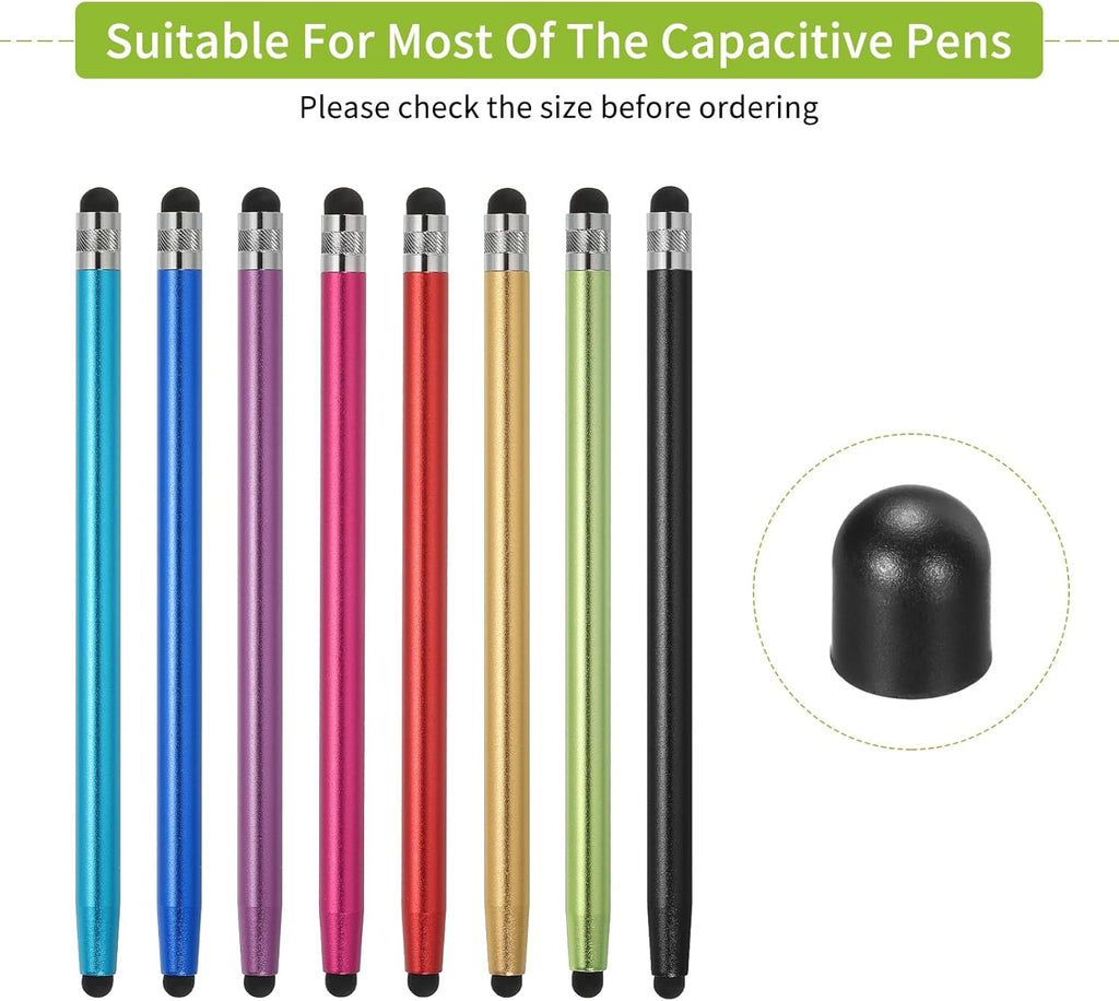 MECCANIXITY 40Pcs Replacement Stylus Pen Tips 6mm Conductive Capacitive Touch Screen Pens Tips Silicone Rubber, Black