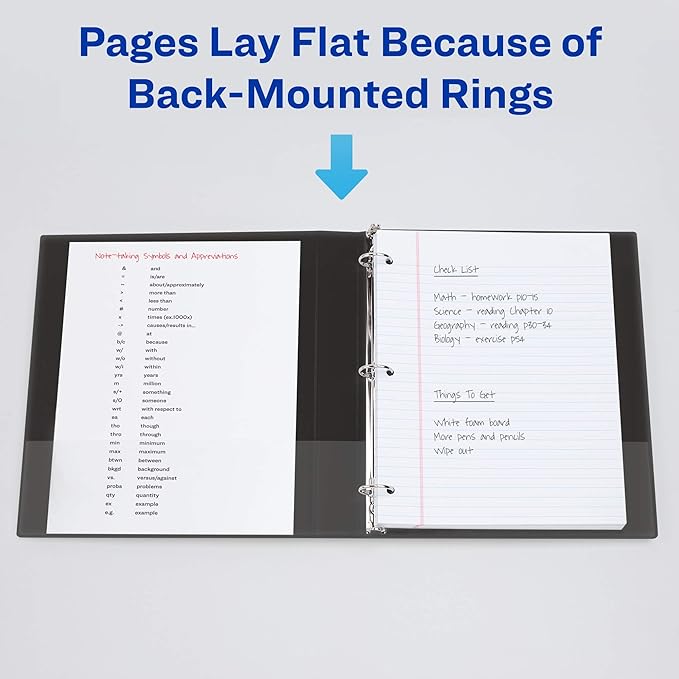Avery Standard View 3 Ring Binder, 175-Sheet Capacity, 1.4 Inch Wide Spine - Image 6