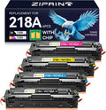 218A Toner Cartridges 4 Pack with Chip - 3301fdw Compatible Replacement for HP 218X 218A Color Laserjet Pro MFP 3301fdw 3301sdw 3201dw 3301cdw Printer High Yield W2180A (Black Yellow Magenta Cyan)