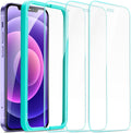 ESR 3 Pack for iPhone 12, iPhone 12 Pro Screen Protector, HD Clear Tempered Glass Scratch Resistant with Easy Installation Frame compatible with iPhone 12/12 Pro 6.1", Case-Friendly