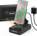 Gifts for Men and Women, Wireless Phone Charger Stand with Bluetooth Speaker and Adjustable Angle Phone Holder for Desk Tech Gift for Birthday/Anniversary (Black)
