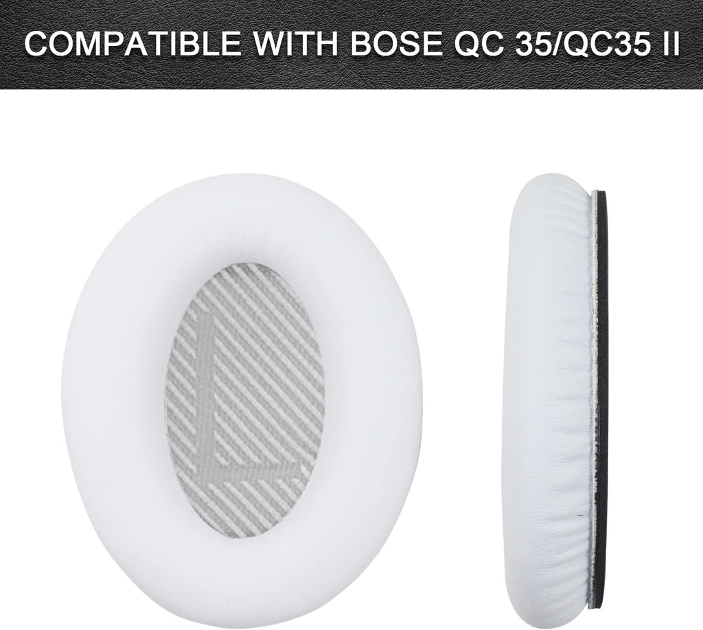Replacement Ear Pads for Bose QuietComfort 35 35 II 15 25(qc 35 25 15/QC35 ii), Headphone Ear Covers, High Density Memory Cotton, Soft Leather, Adaptive Noise Isolation Headphones Pads Cushions