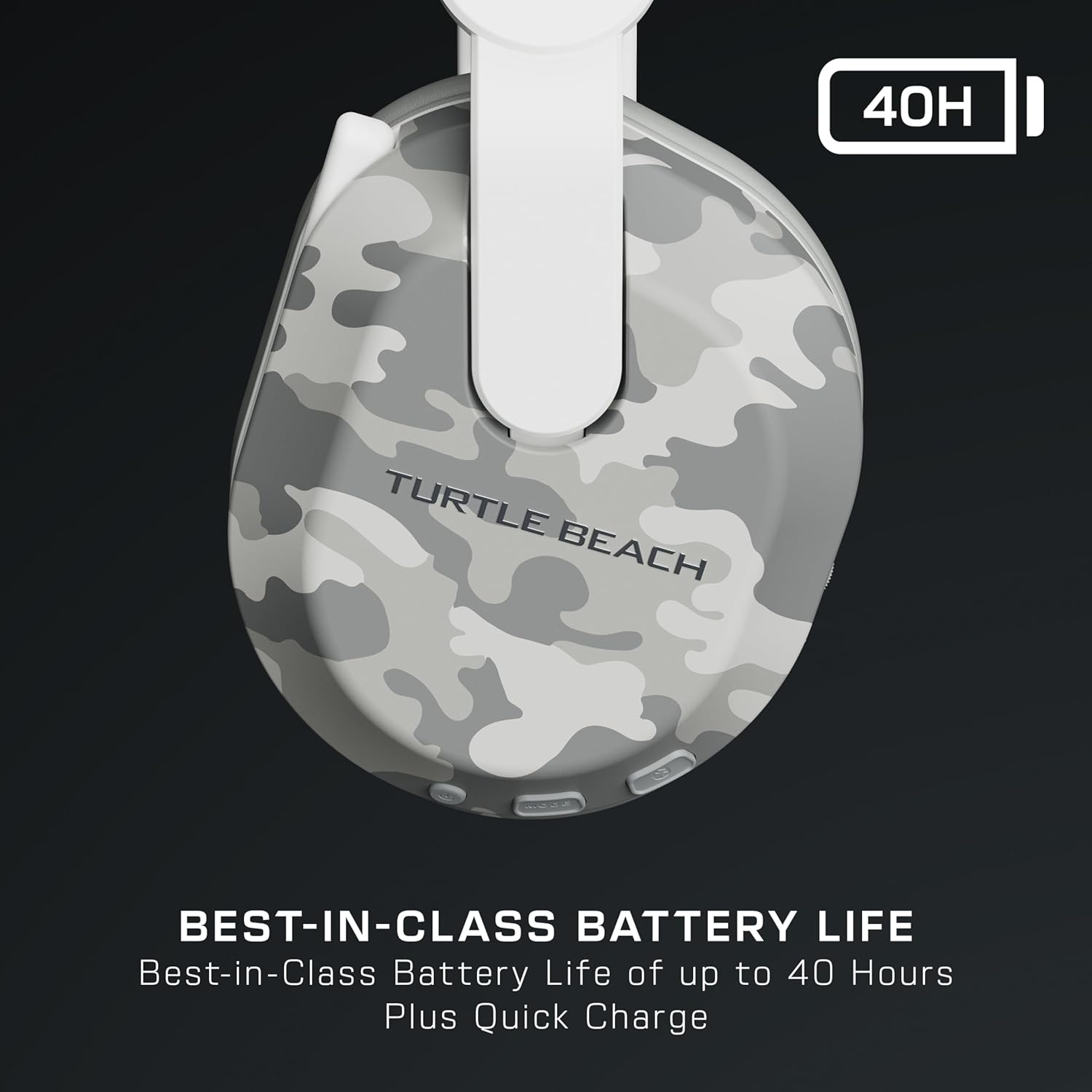 Turtle Beach Stealth 500 Wireless Gaming Headset Licensed for Xbox Series X|S, Compatible with Xbox One, Bluetooth, PC, Mobile, 40 Hr Battery, Memory Foam Cushions, Flip-to-Mute Mic – Arctic Camo