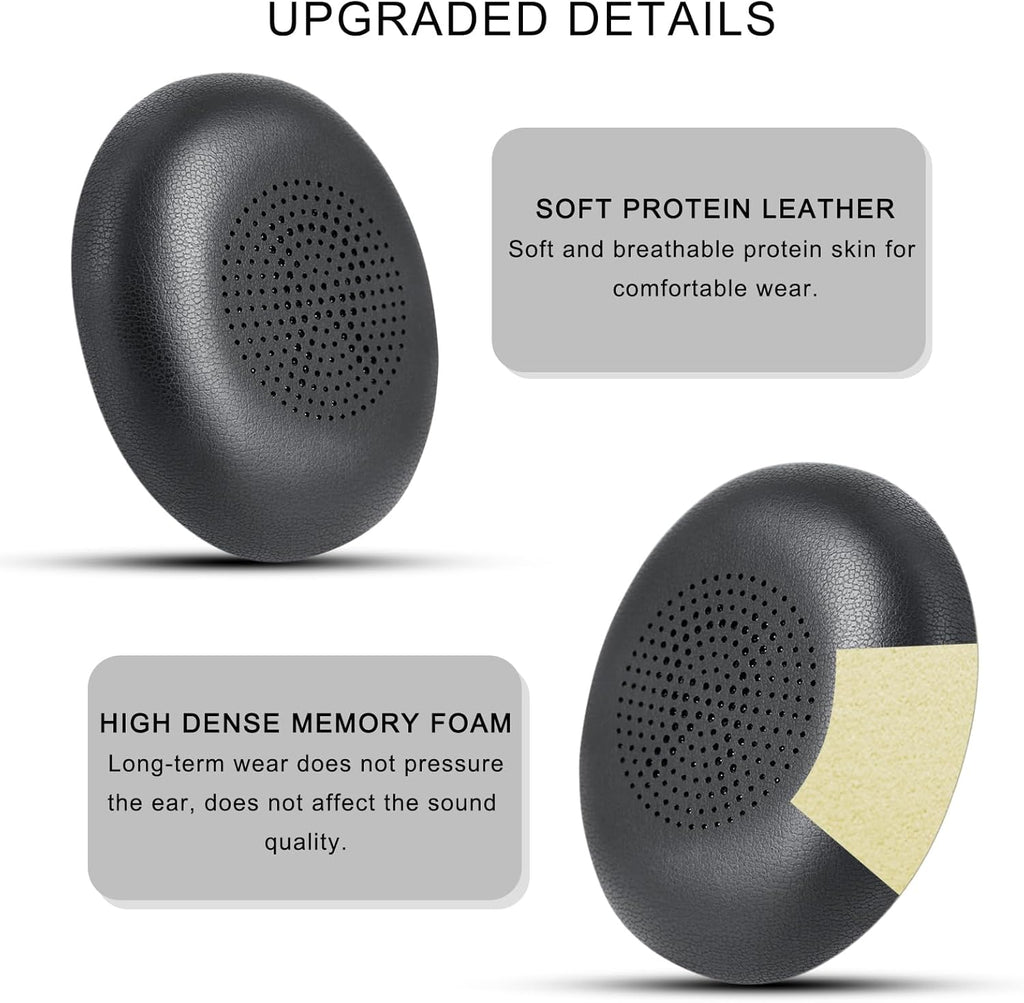 Ear Pads Replacement for Jabra Evolve2 65 (65MS 65UC USB)/Evolve2 40 (40UC 40MS USB)/Elite 45h On-Ear Wireless Headphones, Ear Cushions with Protein Leather