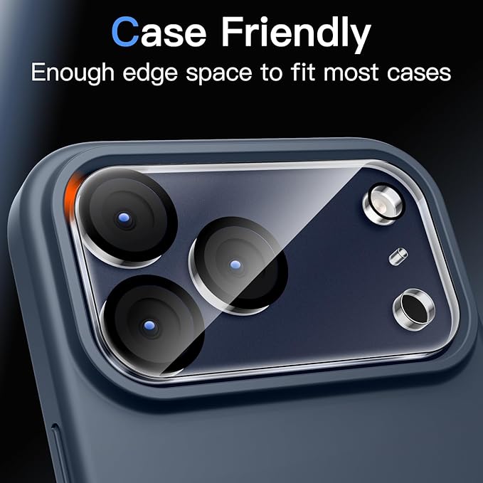 JETech Camera Lens Protector for iPhone 17 Pro Max 6.9-Inch, 9H Tempered Glass - Image 7