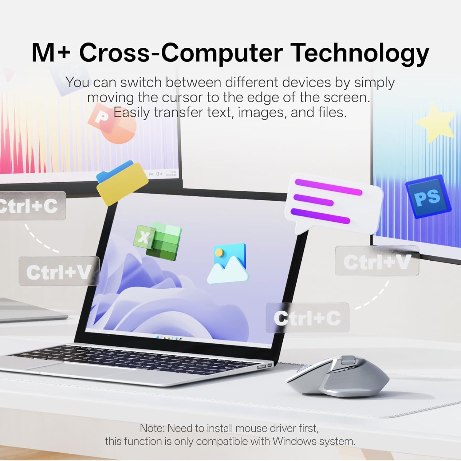 Rapoo MT760 PRO Wireless Mouse, NearLink + Bluetooth 5.0 Multi-Device, 12K DPI, 2K Polling, Ergo for Work & Gaming, 11 Programmable Buttons, On-Board Memory, Quiet Clicks, USB-C, 120 Days Battery Life