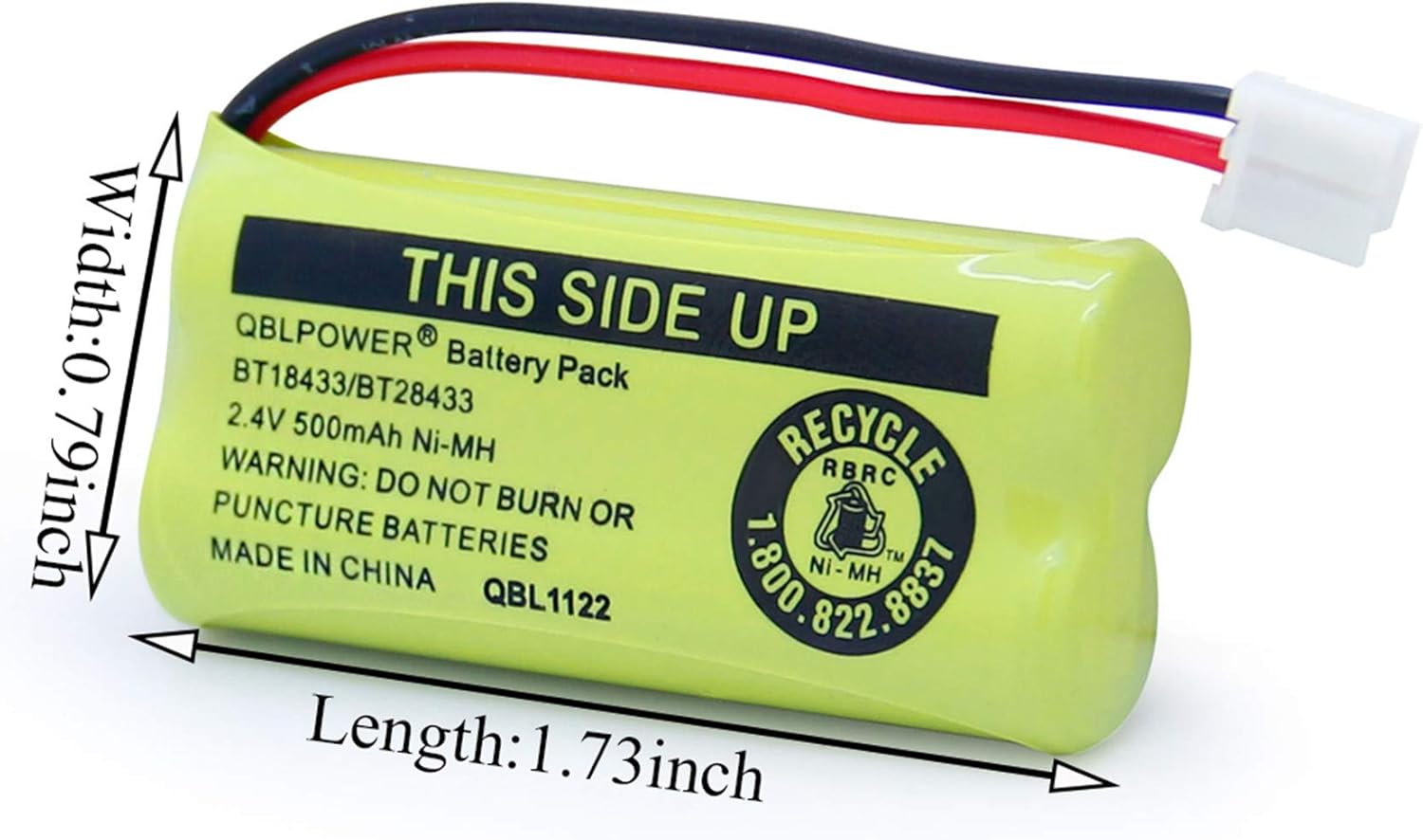 BT18433 BT28433 BT-8300 BATT-6010 Rechargeable Battery BT184342 BT284342 BT1011 BT1018 BT1022 BT1031 89-1326-00-00/89-1330-01-00/CPH-515D 2.4V(Pack of 4)