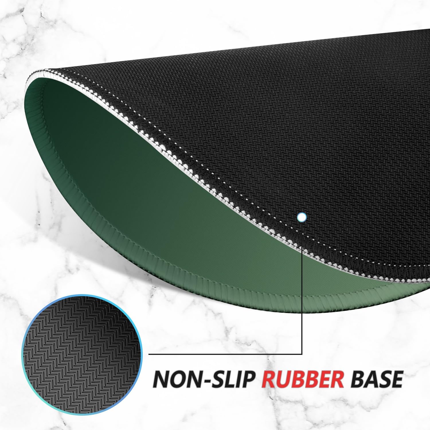 ITNRSIIET Mouse Pad Non-Slip Rubber Base Smooth Surface Stitched Edges Waterproof Durable Compatible with All Mice for Office & Gaming, Desk Accessory, Diameter 8.7 inch, Forest Gradient