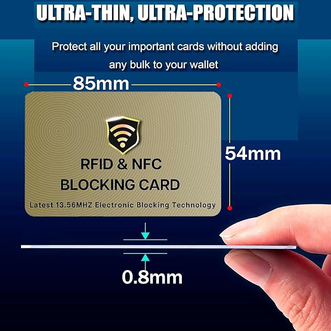 SaiTech IT RFID Blocking Card, 5 Pack One Card Protects Entire Wallet Purse - Image 2
