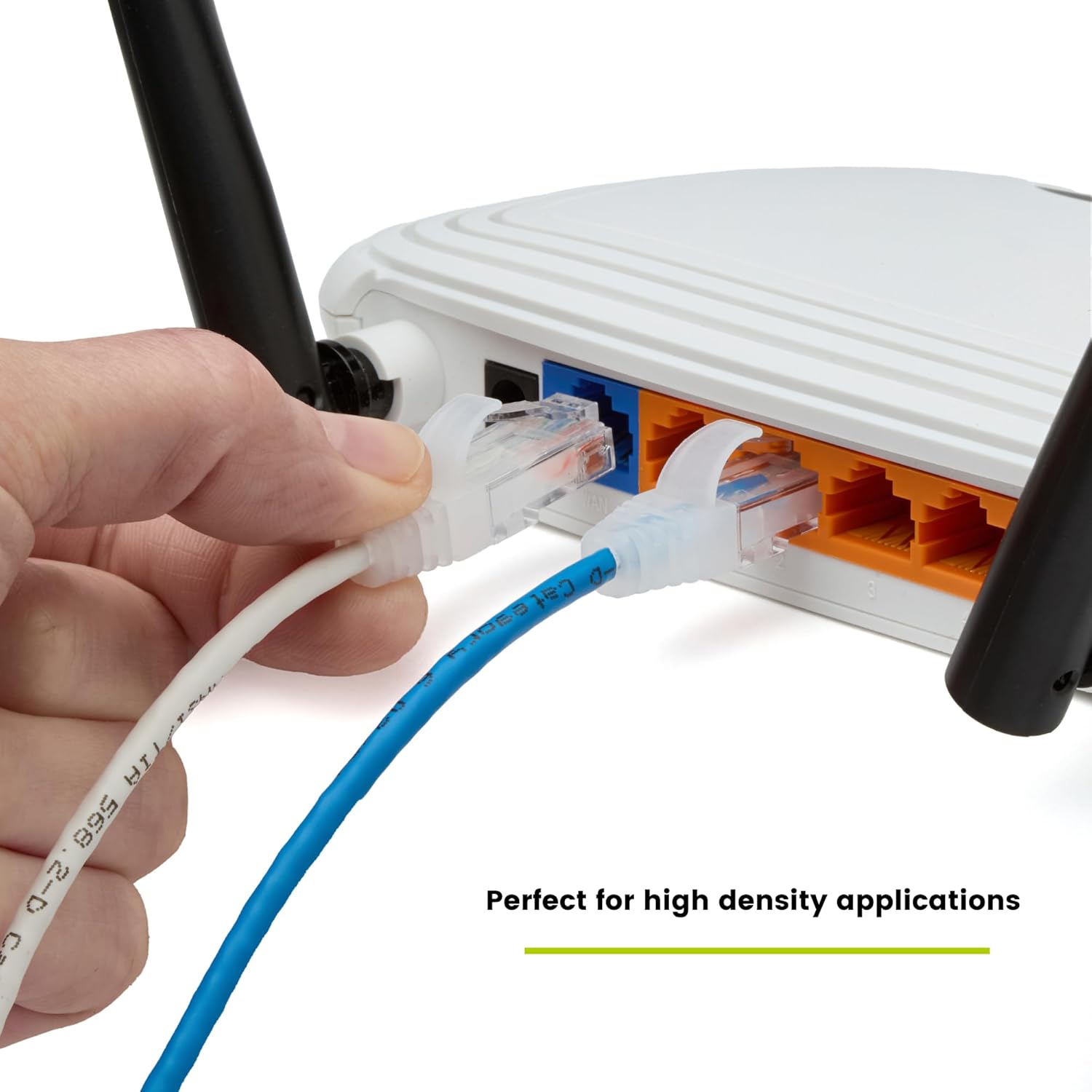 TRUECABLE Cat6 Component Rated Patch Cable, Unshielded (U/UTP), 2ft, White, 28AWG Solid Copper, Snagless 10G High-Speed Ethernet Cable, PoE++ 4PPoE 100W, UL Listed, RoHS-3, 1 Pack