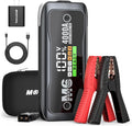MOSTOOL M6 4000A Jump Starter with Smart HD Display, 12V Portable Jump Box & Car Battery Booster Pack with Quick Charge DC/Type C Port, Jumper Clamps LED Light - for All Gas & Up to 10.0L Diesel