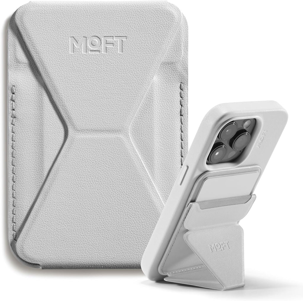 MOFT Magnetic Wallet Stand Compatible with iPhone 16/15/14/13/12 Series, Angle Adjustment & Magsafe Compatible MOVAS Phone Stand, Misty Cove